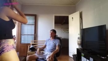 Tattooed blonde babe cunt banged pov on the floor