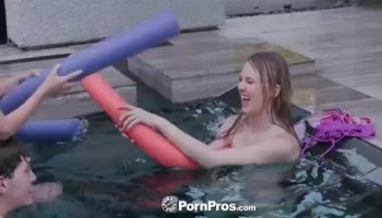 Two excited babes share their twats with horny guy